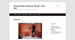 Desktop Screenshot of ordinacijadentis.com